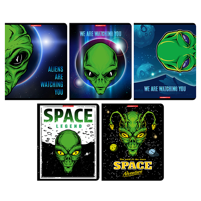 Тетрадь 48л А5 клетка "Чужой"