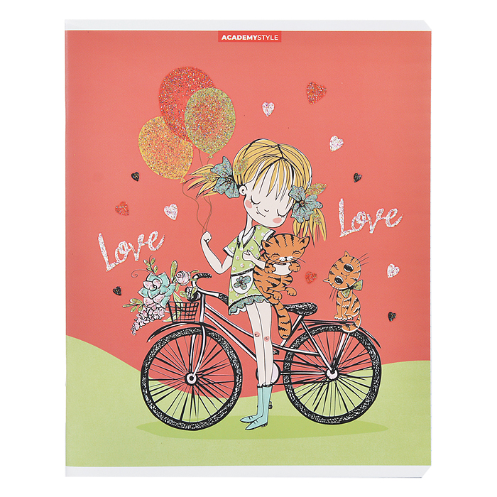 Тетрадь 48л. клетка "Девочки с питомцами"