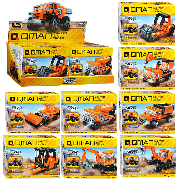 Конструктор 42204 "Строительная техника" 8 в 1, в коробке Конструктор 42204 "Строительная техника" 8 в 1, в коробке