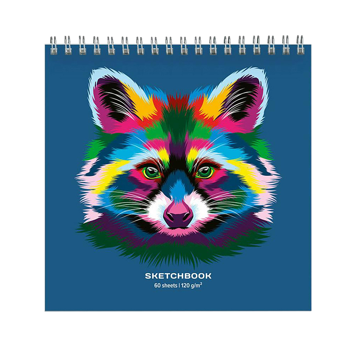 Скетчбук. Альбом для рисования 60л., "Енот Sev" Скетчбук. Альбом для рисования 60л., "Енот Sev"