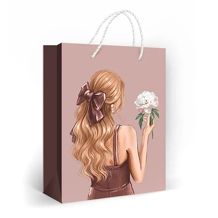 Пакет подарочный (MS) "С жемчужной сережкой" Пакет подарочный (MS) "С жемчужной сережкой"