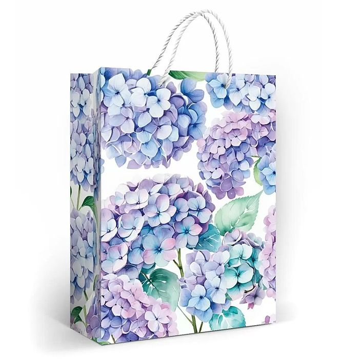 Пакет подарочный (ML) "Нежная гортензия"