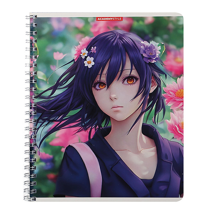 Тетрадь 60 л., клетка "Девочка-весна"