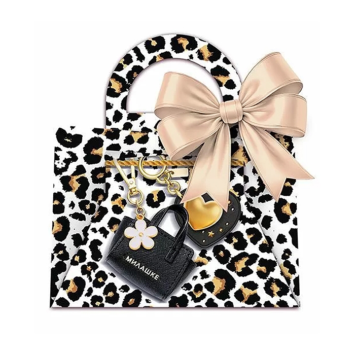 Конверт для денег-Сумочка "Белый леопард" с атласной лентой Конверт для денег-Сумочка "Белый леопард" с атласной лентой