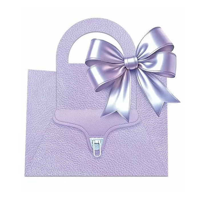 Конверт для денег "Сумочка "Лаванда" с атласной лентой"