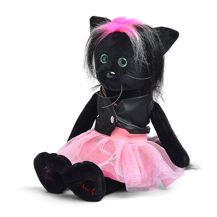 Кошка Фло в кожаной жилетке и юбке В27 