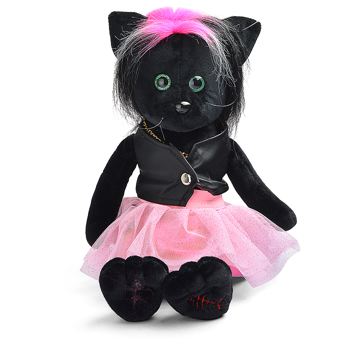 Кошка Фло в кожаной жилетке и юбке В27 