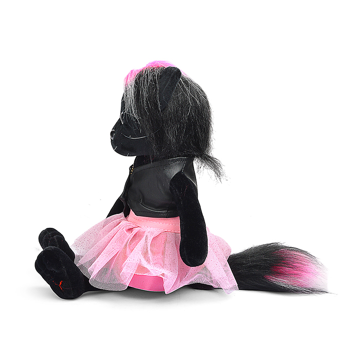 Кошка Фло в кожаной жилетке и юбке В27 