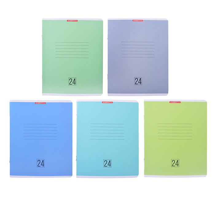 Тетрадь 24л А5 линейка Однотон (Микс) Тетрадь 24л А5 линейка Однотон (Микс)