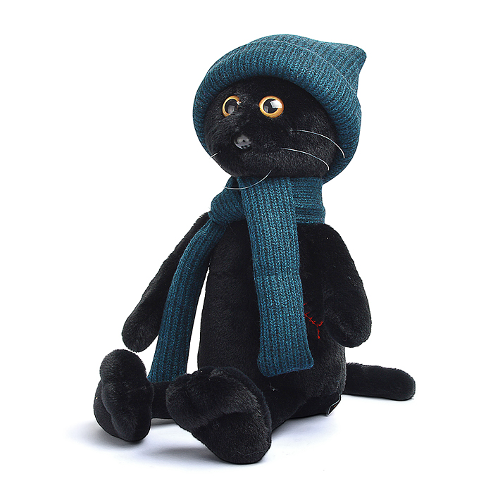 Кот Фикс в шапке с вышивкой В27 