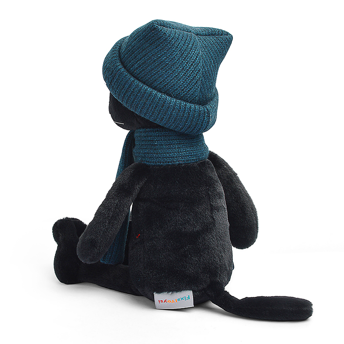 Кот Фикс в шапке с вышивкой В27 