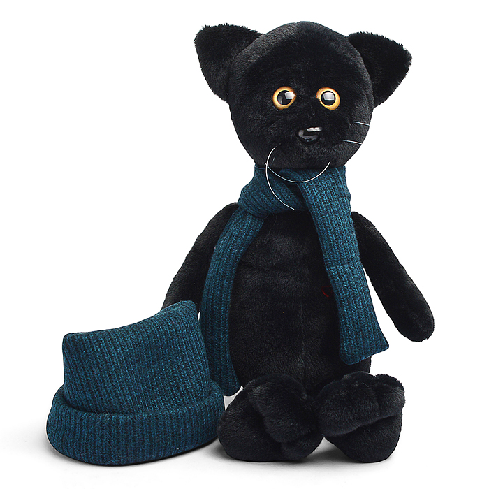 Кот Фикс в шапке с вышивкой В27 