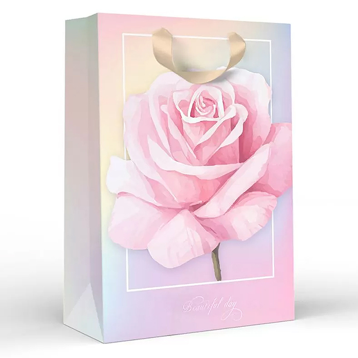 Пакет подарочный (L) "Роза"