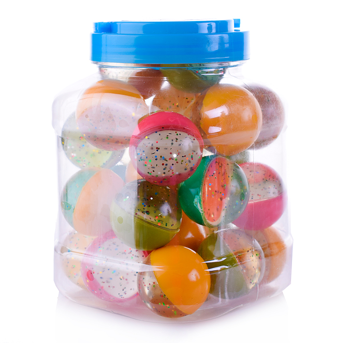 Фото к товару Мяч каучуковый 00-1663 "Фруктовое ассорти" (4,5см) в банке Мяч каучуковый 00-1663 "Фруктовое ассорти" (4,5см) в банке