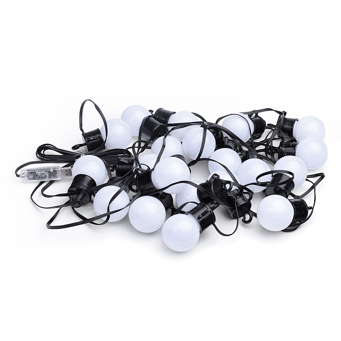 Фото к товару Электрогирлянда S0458 Smart 6 м, 20 ламп, 10 режимов, USB, ИК пульт (цветная) Электрогирлянда S0458 Smart 6 м, 20 ламп, 10 режимов, USB, ИК пульт (цветная)