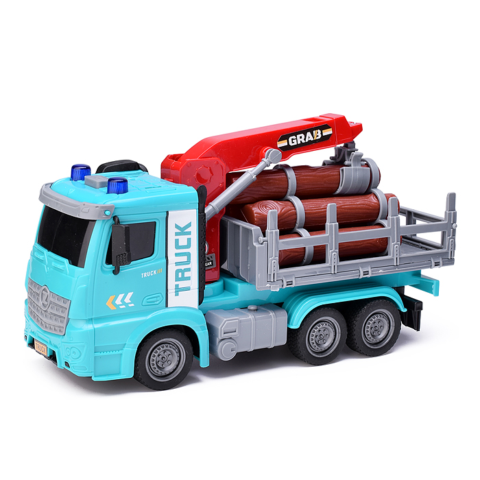 Машина ZH813-11 "Лесовоз" на батарейках, в коробке