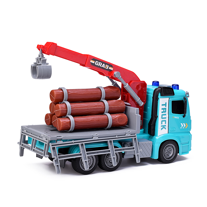 Машина ZH813-11 "Лесовоз" на батарейках, в коробке