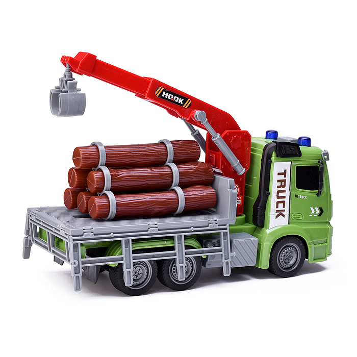 Машина ZH813-11 "Лесовоз" на батарейках, в коробке