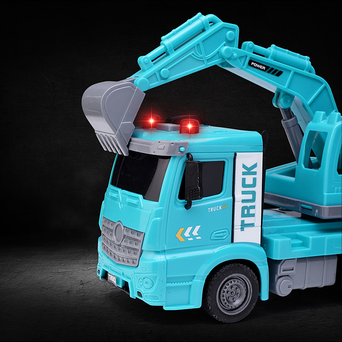 Машина ZH813-3 "Автокран" с ковшом, на батарейках, в коробке