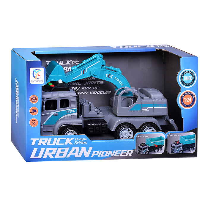 Машина 6630-C "Грузовик экскаватор" в коробке