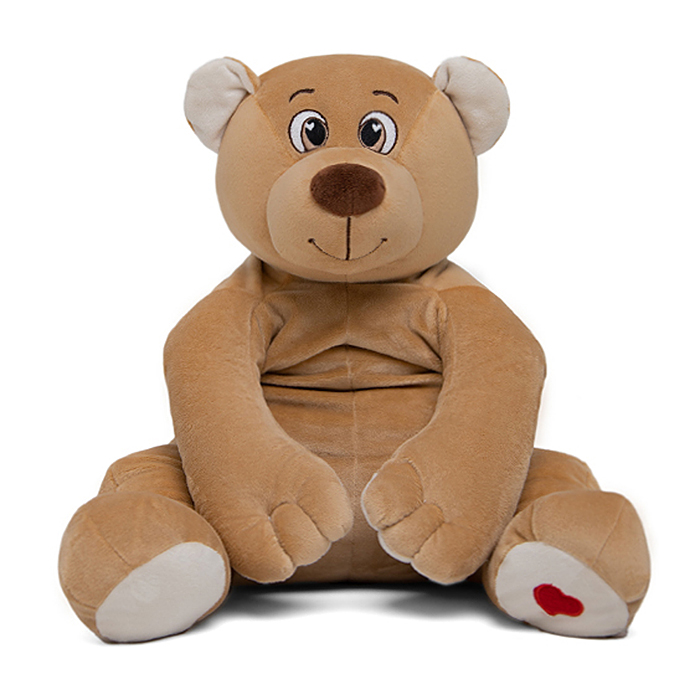 Медведь Лари, 70см (сидя 35см), кофейный 