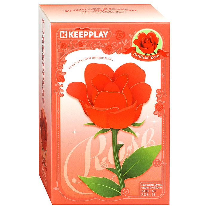 Конструктор K22101 "Роза красная" (31 дет.)