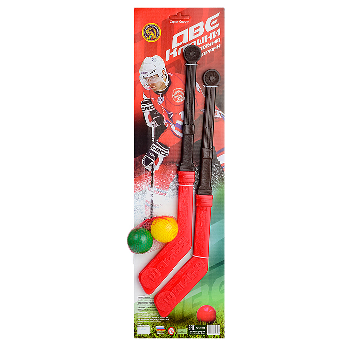 Клюшка 2шт с двумя шарами 
