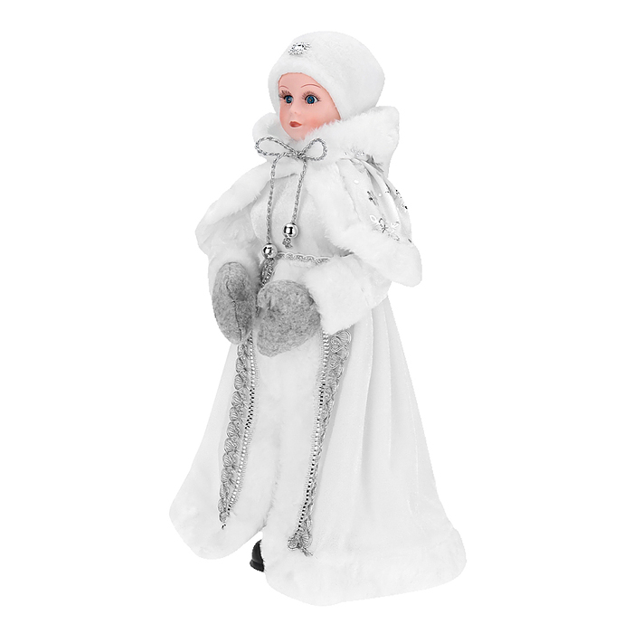 Фото к товару Сувенир "Внучка Деда Мороза" в белой шубке, 40 см. Сувенир "Внучка Деда Мороза" в белой шубке, 40 см.