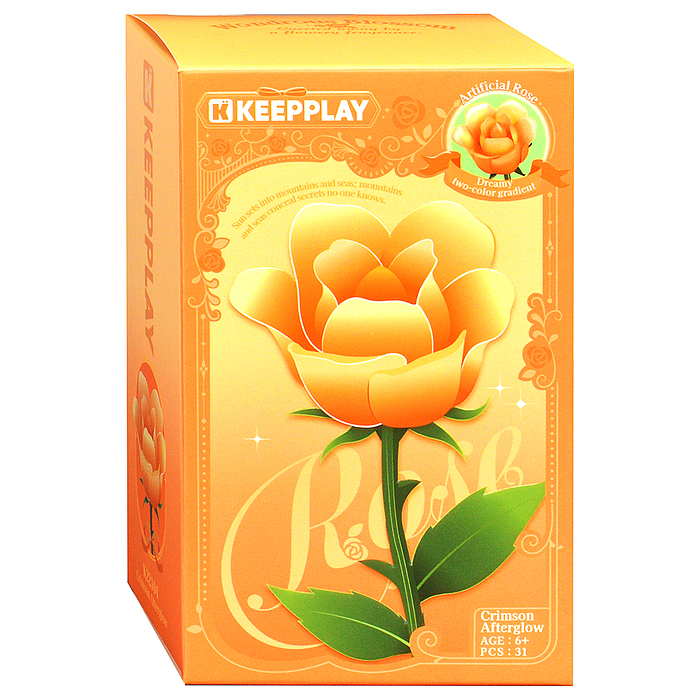 Конструктор K22104 "Роза жёлтая" (31 дет.)