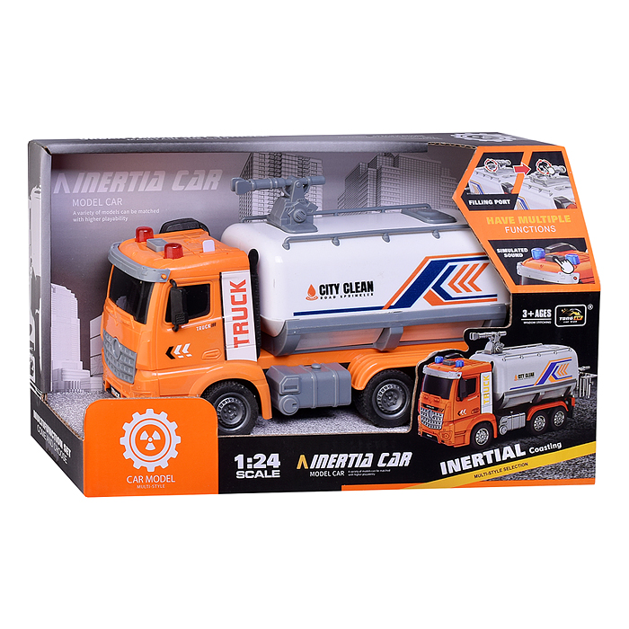 Машина ZH813-7 "Санитарная" на батарейках, в коробке