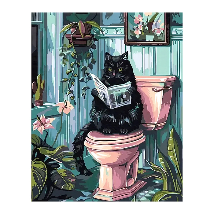 Картина по номерам 30х40 "Утренние новости" со светящейся краской (20 цветов)