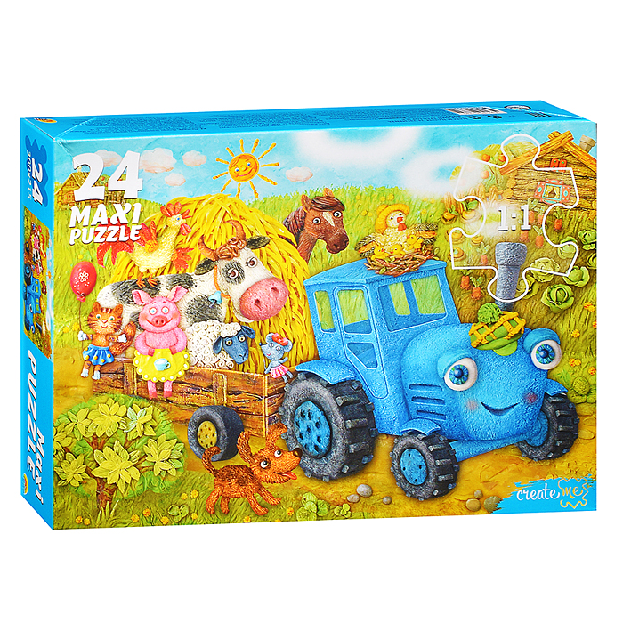 Макси-пазлы 24 "Веселый трактор" №8 