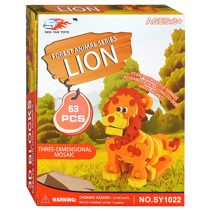 Конструктор SY1022 "Лев" (53 дет.) в коробке Конструктор SY1022 "Лев" (53 дет.) в коробке
