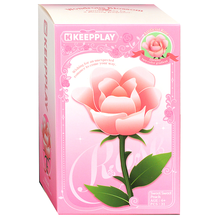 Конструктор K22102 "Роза розовая" (31 дет.)