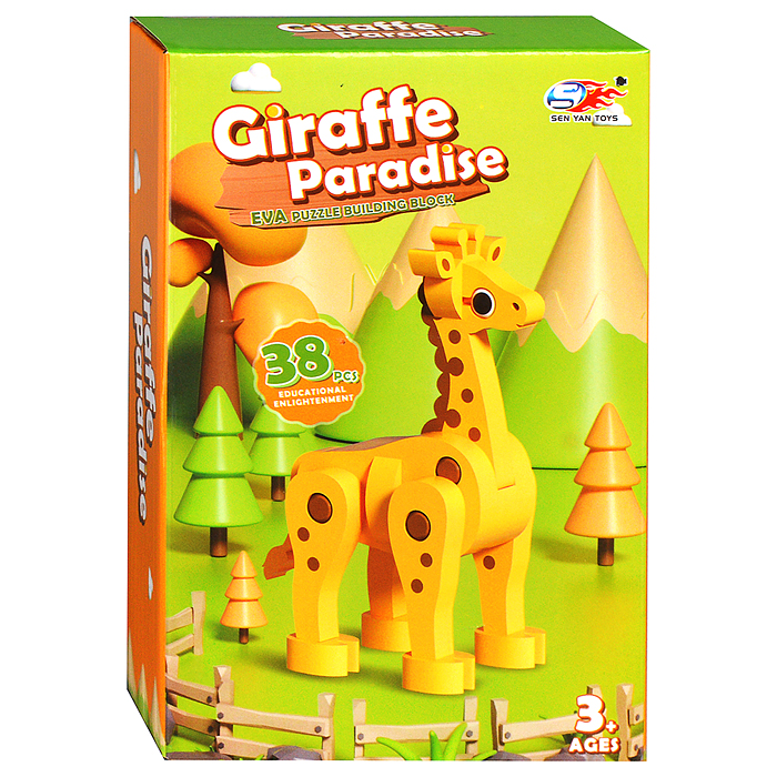 Конструктор SY1064 "Жирафик" (38 дет.) в коробке