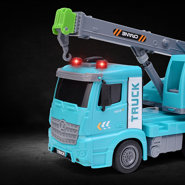 Машина ZH813-4 "Автокран" на батарейках, в коробке