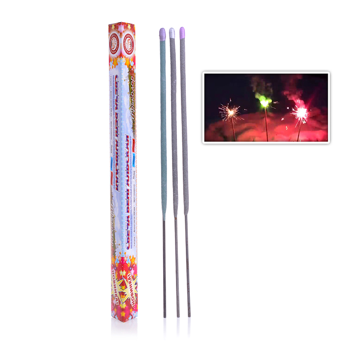 Бенгальская свеча 300мм. "Триколор" 1/45/3 Бенгальская свеча 300мм. "Триколор" 1/45/3