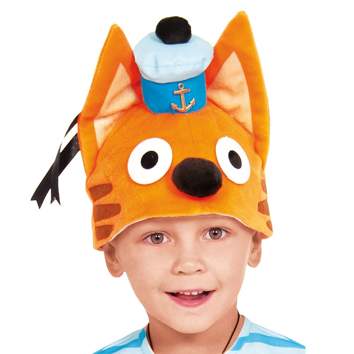 Головной убор швейный "Шапка детская "Кот Коржик" серия "Три Кота" дет. р-р 52-54 Головной убор швейный "Шапка детская "Кот Коржик" серия "Три Кота" дет. р-р 52-54