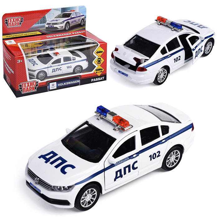 Машина металл. Volkswagen Passat "Полиция" 12 см, (откр. двер, багаж, белый) инер, в коробке Машина металл. Volkswagen Passat "Полиция" 12 см, (откр. двер, багаж, белый) инер, в коробке