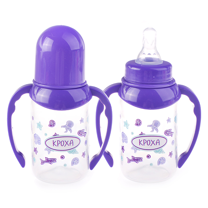 Фото к товару Бутылочка с соской, классика 125мл, ручки Бутылочка с соской, классика 125мл, ручки