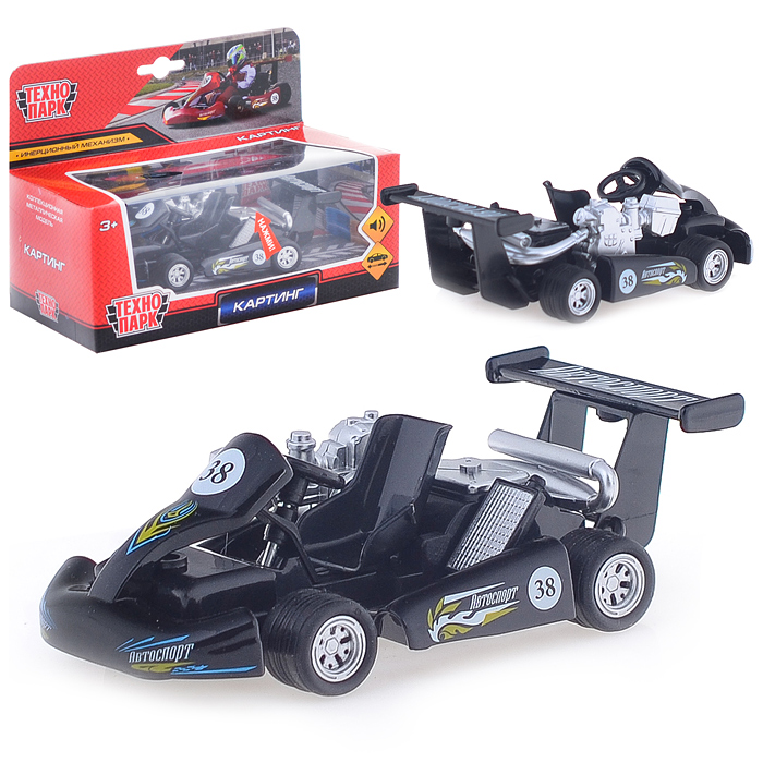 Модель металл. Картинг, 13 см,(звук, асоотри.) инерц, в коробке Модель металл. Картинг, 13 см,(звук, асоотри.) инерц, в коробке