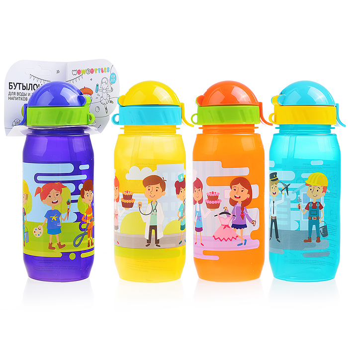 Бутылочка для воды и других пищевых напитков "Профессии" 400мл Бутылочка для воды и других пищевых напитков "Профессии" 400мл