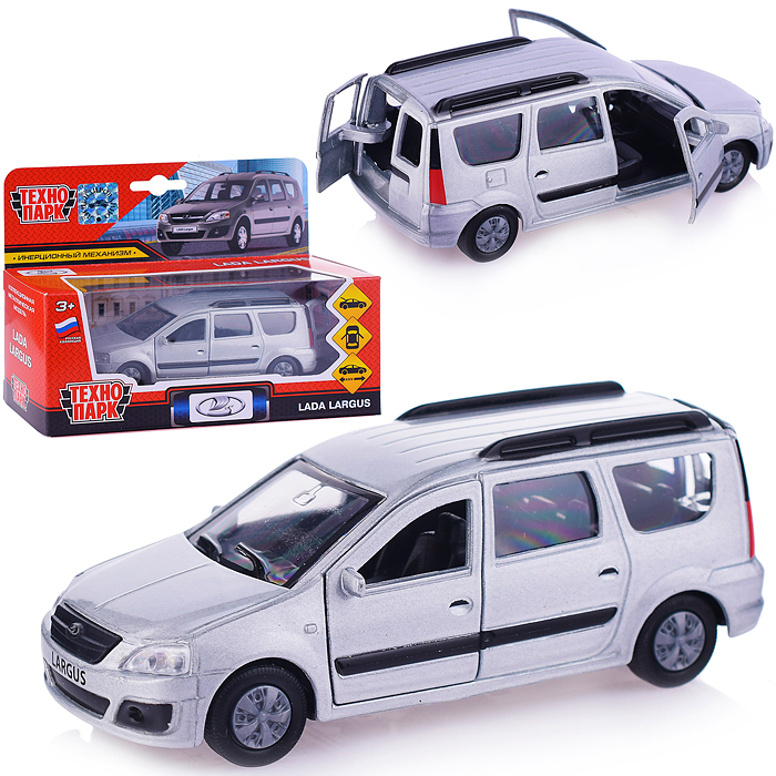 Машина металл Lada Largus 12 см, (двери, багаж., сереб.,) инерц., в коробке Машина металл Lada Largus 12 см, (двери, багаж., сереб.,) инерц., в коробке