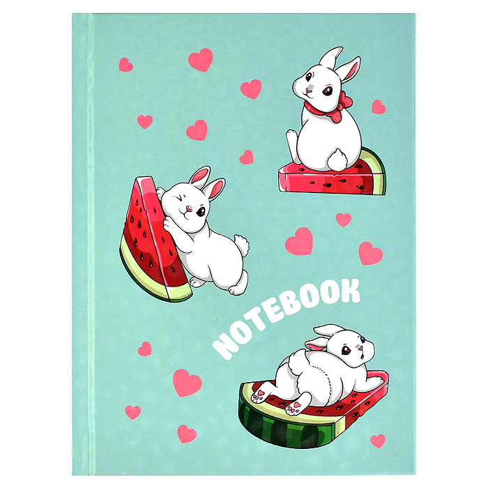 Записная книжка А6, 48 л., "Зайка моя" твёрдый переплёт,117х151 мм.