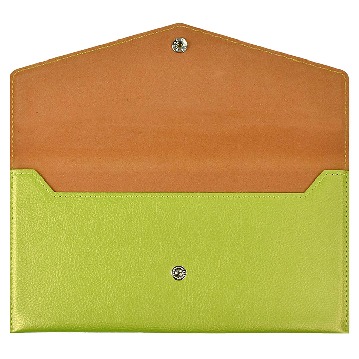 Фото к товару Органайзер-папка д/путешествий Наппа салатовый металлик (227х110 мм) Органайзер-папка д/путешествий Наппа салатовый металлик (227х110 мм)