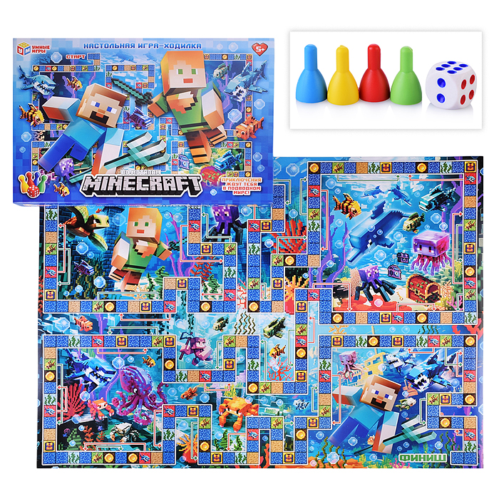 Настольная игра-ходилка "По мотивам Minecraft"
