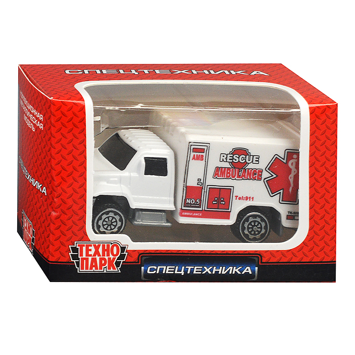 Машина металл Спецтехника 7,5 см, в ассорт, дисп., в коробке