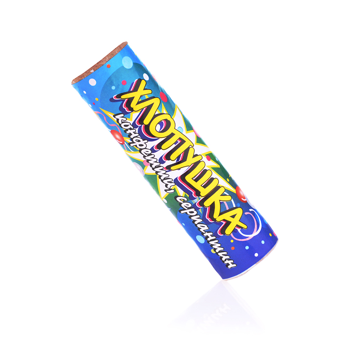 Хлопушка 100 мм. (конфетти+серпантин) 1/10/50 Хлопушка 100 мм. (конфетти+серпантин) 1/10/50