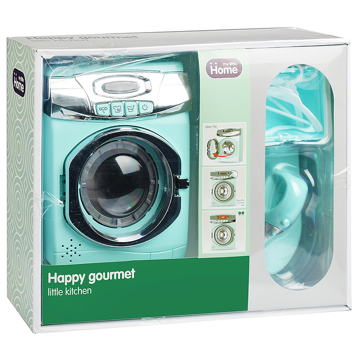 Фото к товару Бытовая техника A1001-4 "Стиральная машина" с аксессуарами, в коробке (цвет мятный) Бытовая техника A1001-4 "Стиральная машина" с аксессуарами, в коробке (цвет мятный)