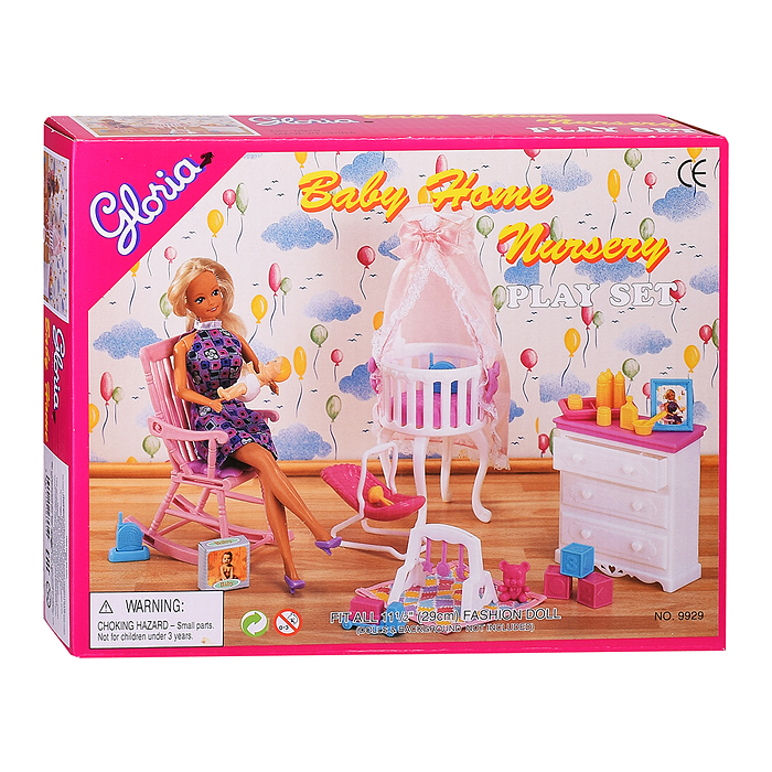 Фото к товару Набор мебели для кукол 9929 "Детская комната" в коробке Набор мебели для кукол 9929 "Детская комната" в коробке